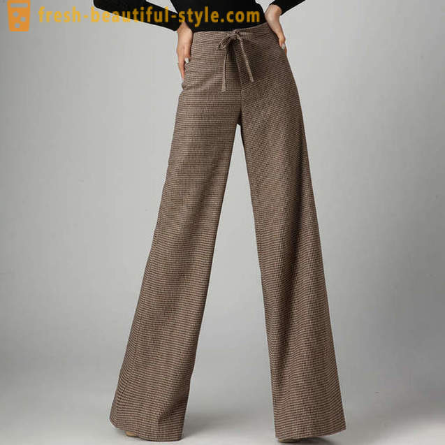 Pantalones anchos mujeres: fotos, descripción de los modelos, lo que debe llevar?