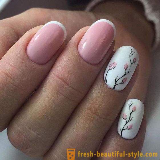 Hermoso diseño de uñas de primavera: foto