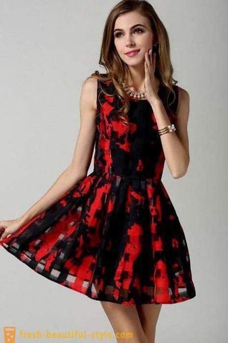 Vestido de negro con rojo: estilos, lo que debe llevar