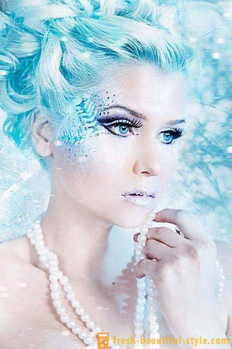 Maquillaje reina de las nieves: opciones de maquillaje y foto