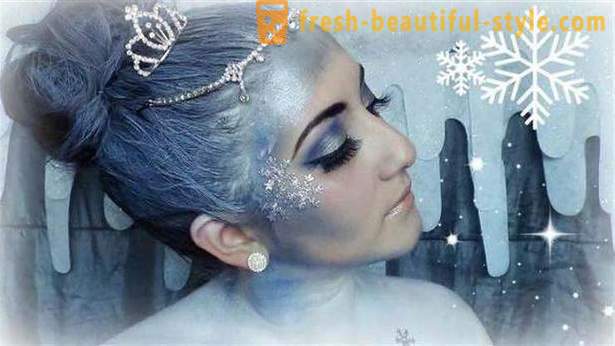 Maquillaje reina de las nieves: opciones de maquillaje y foto