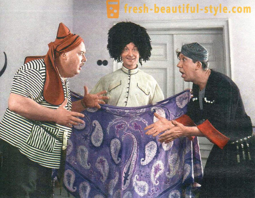 Detalle del famoso trío de héroes soviéticos de comedias