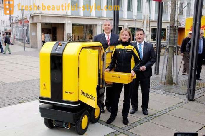 En Alemania, hemos creado un carteros y mensajeros-robot asistente