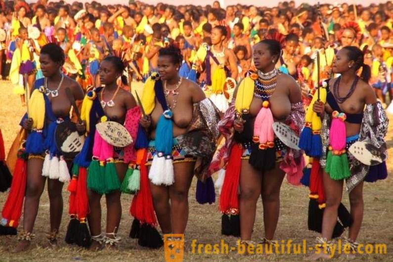 El desfile de las vírgenes en Suazilandia en 2017
