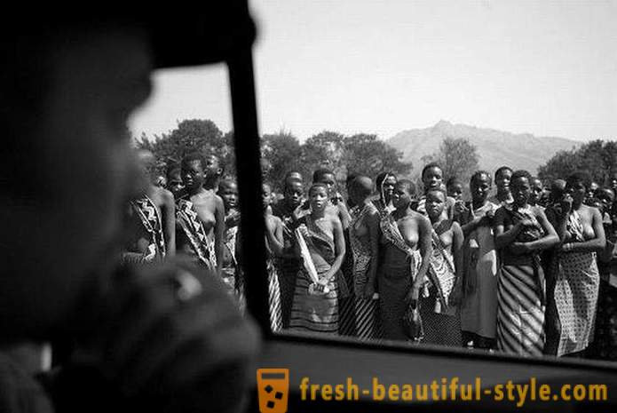 Caña de vacaciones y vírgenes desfile en Swazilandia