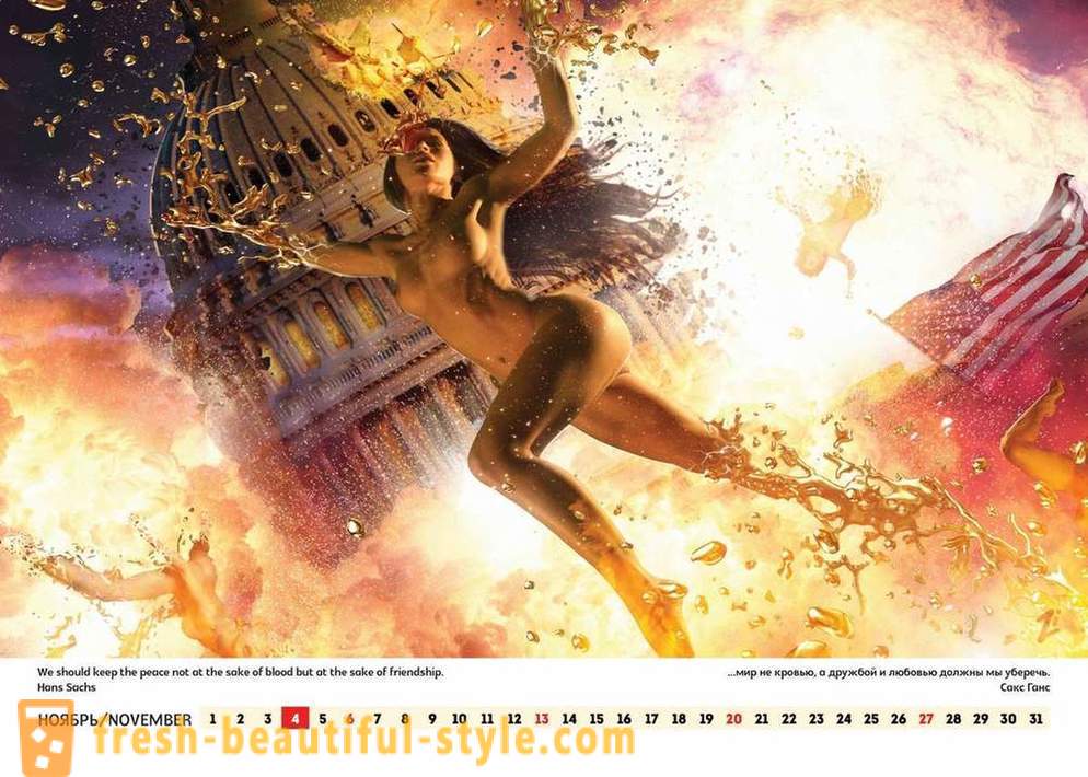 Showman Lucky Lee lanzó un calendario erótico, llamando a Rusia a los Estados Unidos y el mundo