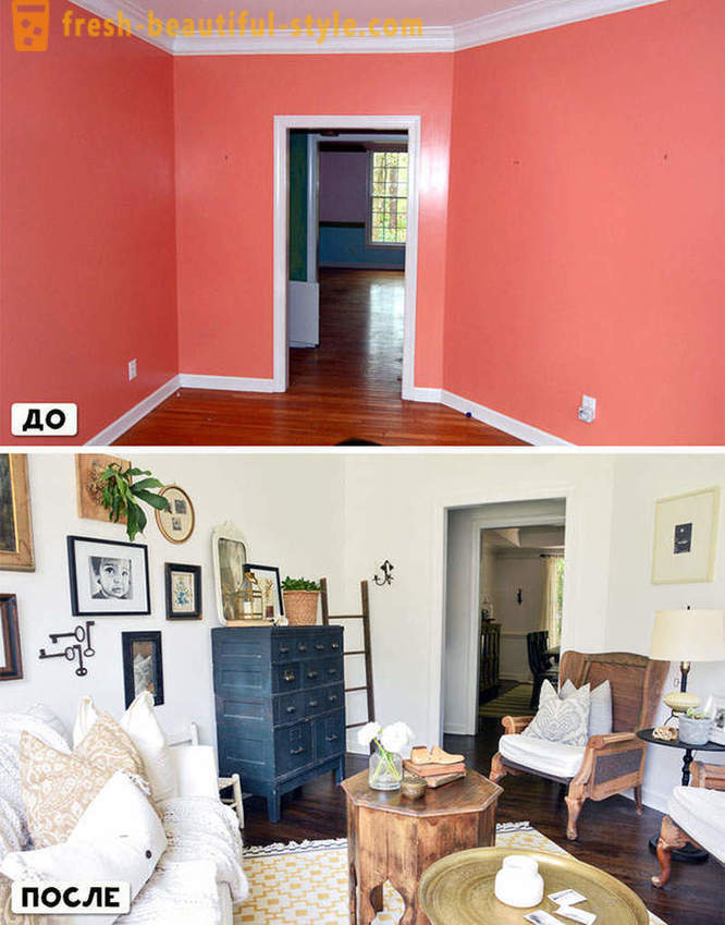 20 habitaciones antes y después de que se tomó el diseñador