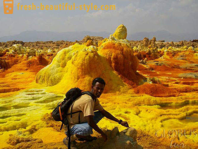 Dalol volcán en Etiopía