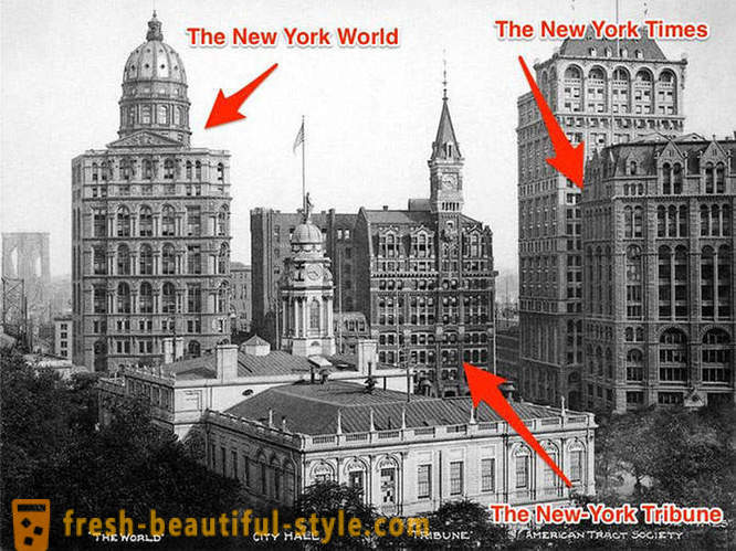 Hermoso edificio antiguo en Nueva York, que ya no existe