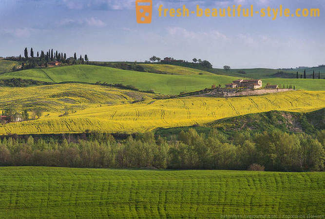 Bajo el cielo de la Toscana primavera