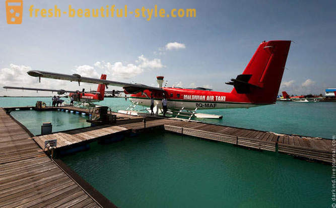 Volando sobre las Maldivas en hidroavión