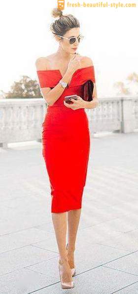 Vestido rojo de los casos: la mejor combinación, especialmente la selección y recomendación