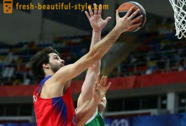 Milos Teodosich - estrella de baloncesto de Serbia