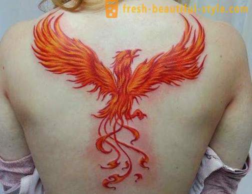 Phoenix - un tatuaje, el significado de la cual no puede entenderse plenamente