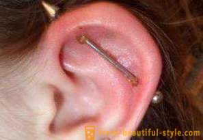 La punción del cartílago de la oreja: tratamiento, los efectos de