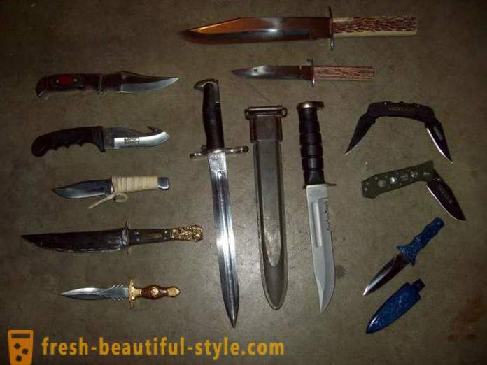 Los principales tipos de cuchillos. Tipos de navajas