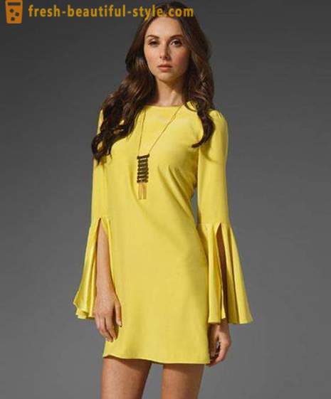 Vestido amarillo: opciones para la primavera y el verano