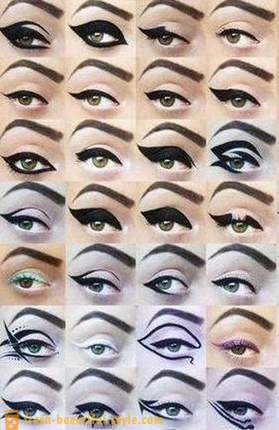 El maquillaje y la forma del ojo. encontrar vínculos de maquilladores