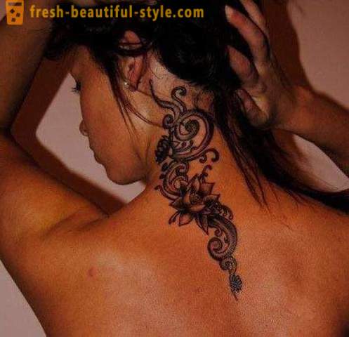Tatuaje en el cuello: los valores de las diferentes patrones